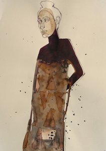 Elegant modeskiss av Doris Schmitz