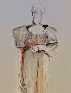 Elegant modeskiss av Doris Schmitz