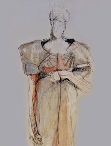 Elegant modeskiss av Doris Schmitz