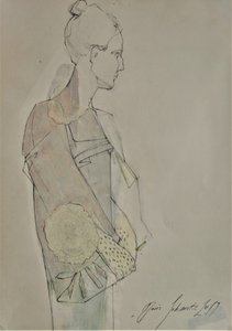En elegant kvinnas profil av Doris Schmitz
