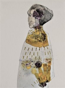 En elegant kvinnas profil av Doris Schmitz