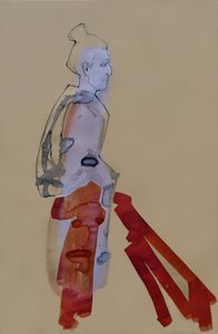 Flytande rödfigur av Doris Schmitz