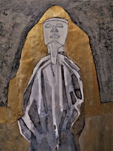 Guldfigur för meditation