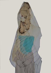 Figur som föreställer en kontemplerande kvinna med slöja av Doris Schmitz