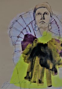 Ett livfullt modeporträtt av Doris Schmitz