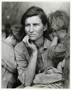 Porträtt av Florence Owens Thompson Migrant mor, 1936 (originaltitel)