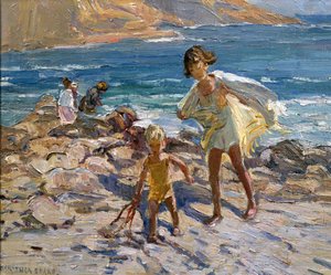 By the Sea (olja på pannå) av Dorothea Sharp