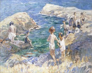 On the Rocks (olja på duk) av Dorothea Sharp