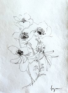 En fin blomsterskiss av Dorothy Fagan