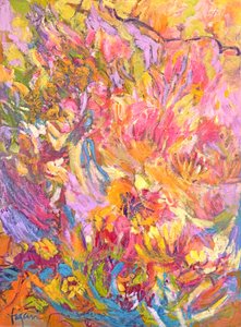 Livfulla abstrakta blommor av Dorothy Fagan