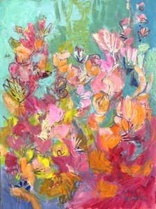 Livfull abstrakt blomsterkonst