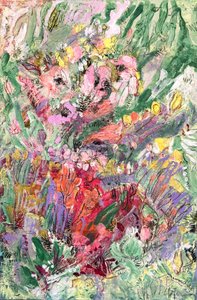 Färgsprakande blommor i trädgården