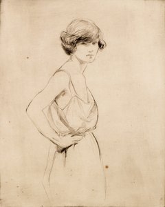 Maj i sin Camisole (etsning) av Douglas Gordon Shields