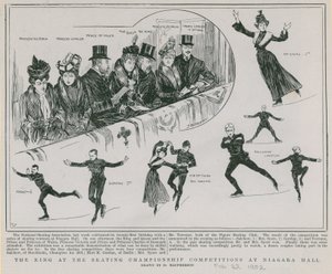 Mästerskapstävlingar i skridskoåkning i Niagara Hall (gravyr) av Douglas Macpherson