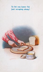 Smör, skrapa längs (färglitografi)