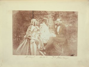 Ett gruppporträtt med Mr och Mrs Adair Craigie, Mrs James Brewster och Sir David Brewster