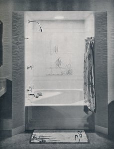 Nytt fyra fot fyrkantigt Neo-Angle Bath, 1935 av Drix Duryea