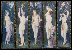 De fem sinnena (gouache på elfenben) av Dubois Dubois