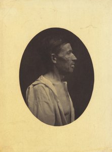 Ett porträtt, sett i profil, av en man 42 år gammal, bedövad av alkoholmissbruk..., 1854-1856.