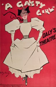 Affisch för "A Gaiety Girl" på Daly