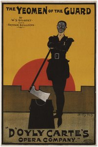Affisch för operan The Yeomen of the Guard av Gilbert och Sullivan, 1897