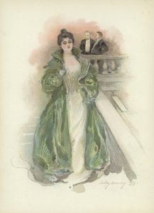 Society lady på Savoy Hotel, London av Dudley Hardy