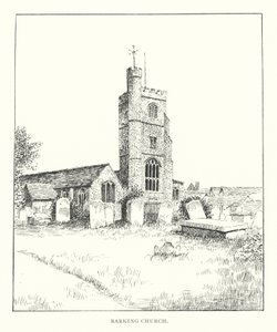 Barking Church (litografi) av Duncan Moul