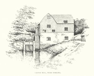 Castle Mill, nära Dorking (litografi) av Duncan Moul