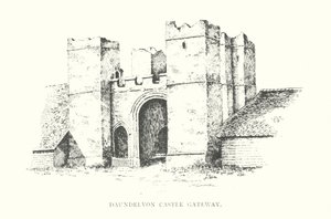 Daundelyon Castle Gateway (litografi) av Duncan Moul