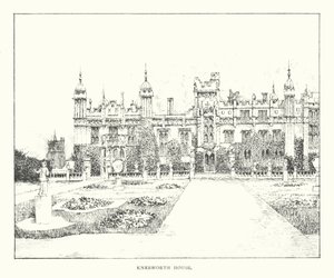 Knebworth House (litografi) av Duncan Moul