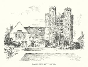 Layer Marney Tower (litografi) av Duncan Moul