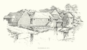 Leatherhead Mill (litografi) av Duncan Moul