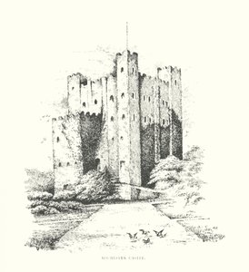 Rochester Castle (litografi) av Duncan Moul