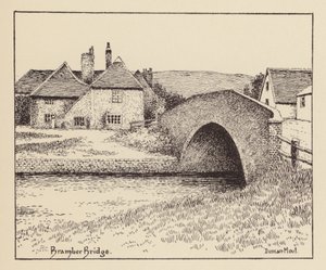Sussex: Bramber Bridge (litografi)