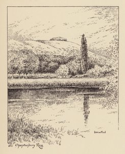 Sussex: Chanctonbury Ring (litografi) av Duncan Moul