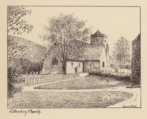 Sussex: Edburton Church (litografi)