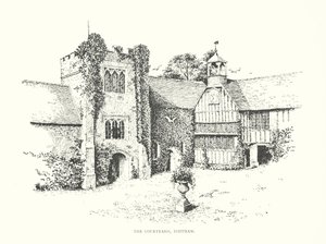 The Courtyard, Ightham (litografi) av Duncan Moul