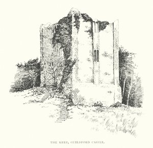 The Keep, Guildford Castle (litografi) av Duncan Moul