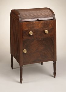 Tambour Sminkbord, 1795-1810 (mahogny och tulpanpoppel) av Duncan Phyfe