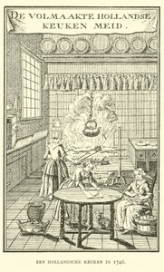 Ett holländskt kök 1746 av Dutch School