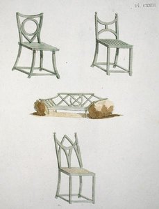 En samling stolar, från 