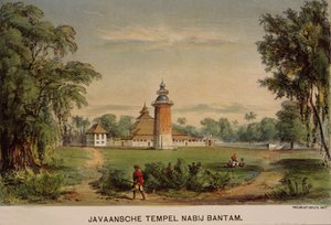 Banten-moskén, Java, Indonesien av Dutch School