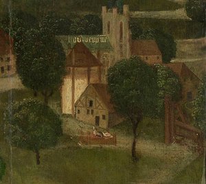 Beatrix de Rijkes vagga från St Elizabeths Day Flood av Dutch School