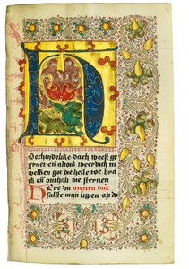 Tidsbok och bönbok på holländska, Nedre Rheinland, Emmerich, Cleves, ca 1480 av Dutch School