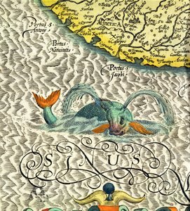 C.3.c.8 Sjömonster, detalj från sid. 369-70 i Mercators 