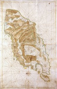 Karta över ön Timor, ca 1760 av Dutch School