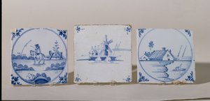 Delft Tiles, ca 1750-1800 (lergods) av Dutch School
