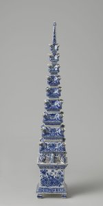 Blomsterpyramid, ca 1710-20 (fajans) av Dutch School