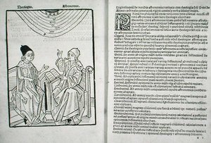 Hunterian Bx.3.41 f.1v-2r Concordantia astronomi med teologi, av Pierre d