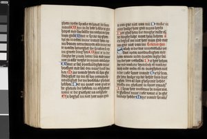 MS McClean 92, f.132v - f.133r, från Timmens bok, c.1470-90 av Dutch School